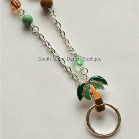 Palm Tree Necklace ID Lanyard Eyeglass Holder - Picture 2 of 12